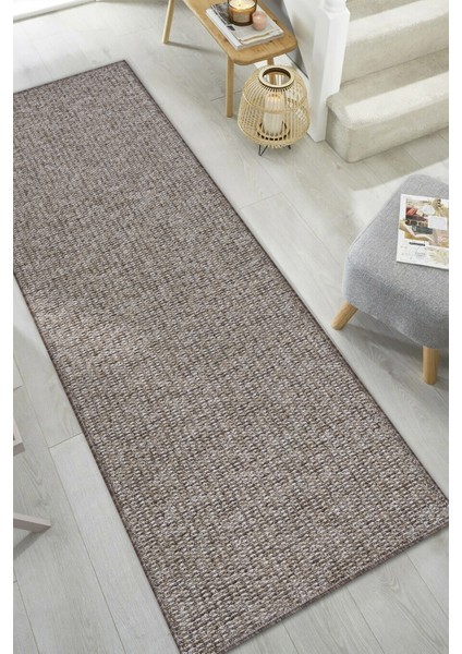 Crystal Kahve ve Bej Renk Efektli Kaymaz Taban Silinebilir Bukleli Halı modelleri