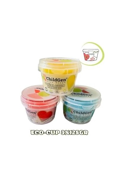 Oyun Hamuru - Eco Cup- 3'lü Ana Renkler (Mavi - Kırmızı - Sarı) 3X125GR fiyatları