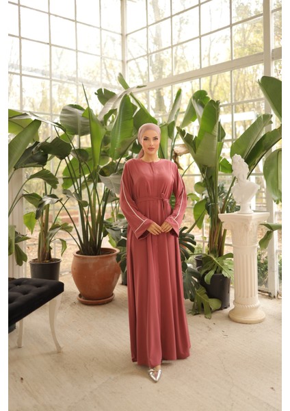 Ankanoor Gül Kurusu Gizli Patlı Biyeli Abaya Kol Ferace ANKA255058 fiyatları