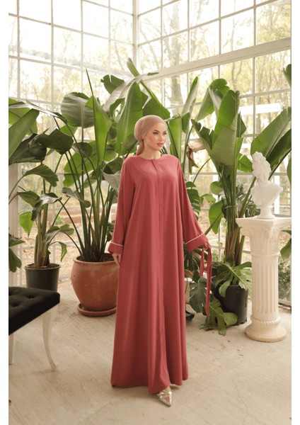 Ankanoor Gül Kurusu Gizli Patlı Biyeli Abaya Kol Ferace ANKA255058 modelleri