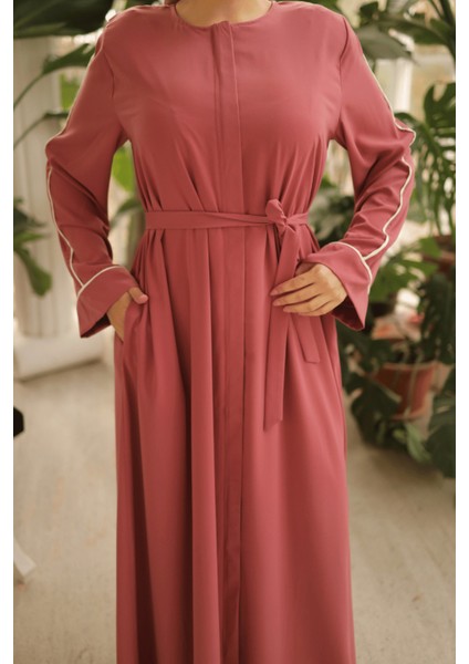 Ankanoor Gül Kurusu Gizli Patlı Biyeli Abaya Kol Ferace ANKA255058 indirimleri