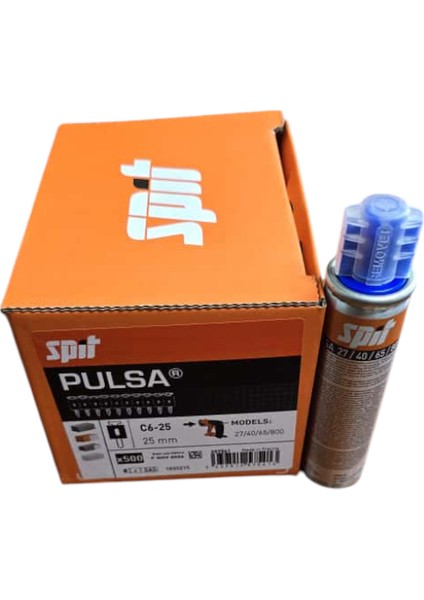 Spıt C6 25 mm Çivi + P40 Gaz Tüpü /1 Koli fırsatları