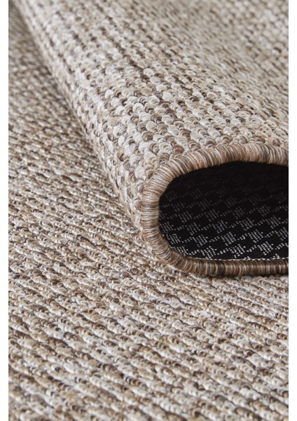 Crystal Kahve ve Bej Renk Efektli Kaymaz Taban Silinebilir Bukleli Halı