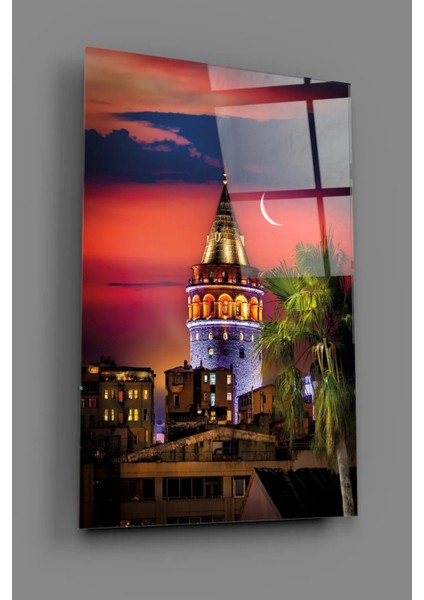 Galata Tower Dekoratif Cam Tablo fiyatları