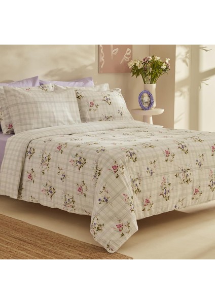 MINELLA%100 Pamuk Soft Çift Kişilik Nevresim Takımı Lila