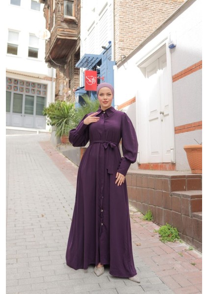 Ankanoor Gizli Patlı Düğmeli Ferace ANKA255044