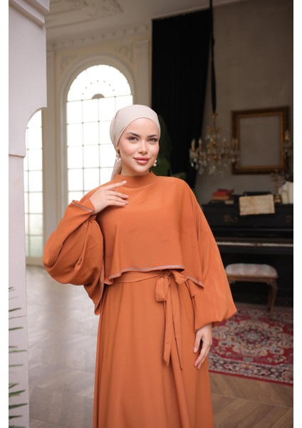 Ankanoor Kiremit Taşlı Yarasa Kol Abiye ANKA255066 fiyatları