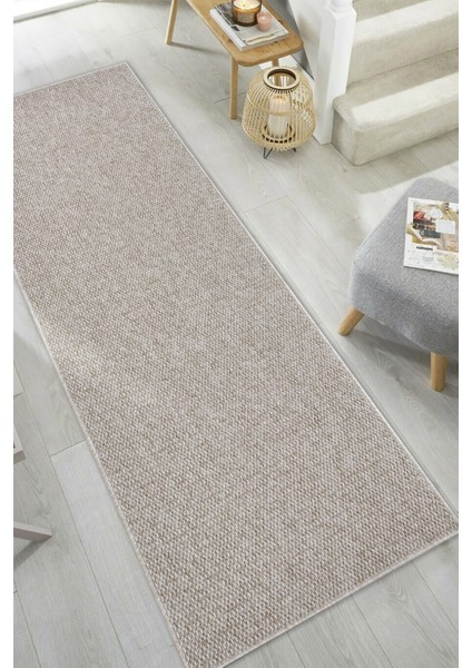 Crystal Bej ve Krem Renk Efektli Kaymaz Taban Silinebilir Bukleli Halı modelleri