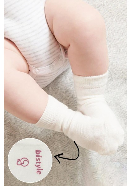 Bistyle Puanlı Kaymaz Penye Soket Çorap 3'Lü BS10108 Pudra fırsatları
