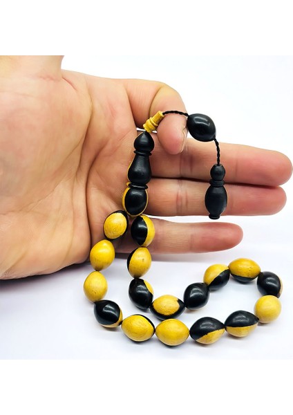 Çift Renk Efe Maskot Abanoz Ağacı Tesbih