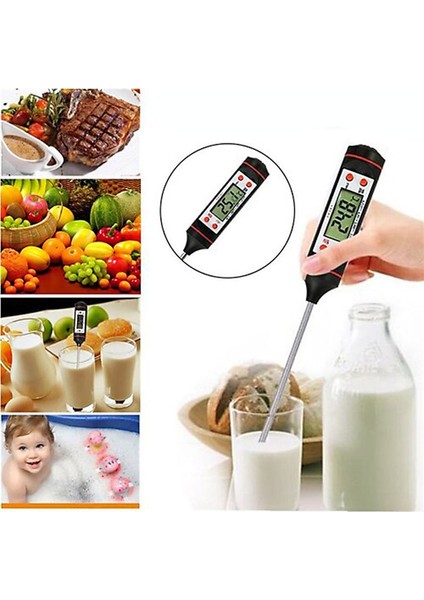 Bakgelal Dijital Gıda Termometresi | Hassas Sıcaklık Ölçer Et, Süt, Yağ, Şeker, Çikolata Için Mutfak Termometresi