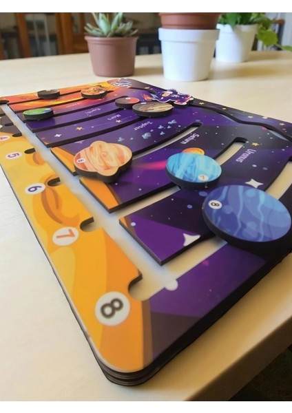 Hareketli Gezegenler Uzay Macerası Ahşap Oyuncak Eğitici ve Eğlenceli Oyuncak fırsatları