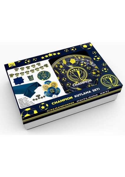 Champion Sarı Lacivert Kutlama Seti