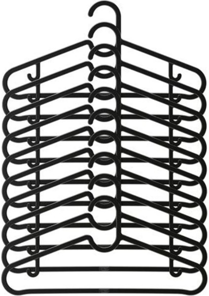 10'lu Dolap Için, Pantalon, Gömlek ve Tişört Askısı, 10'lu Askı Seti, 10'lu Plastik Askı Gardırobunuzu Düzenleyin