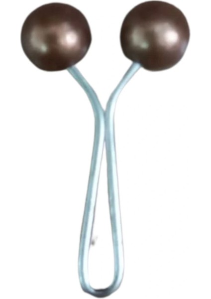 Eşarp Klipsi Top Model Düz Kahverengi 1 Adet