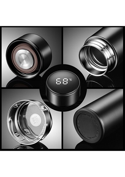 Dereceli Dijital Siyah Paslanmaz Termos 500ML fırsatları