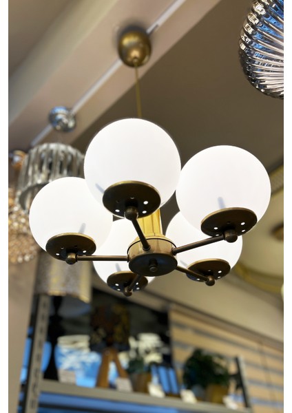 Globe Golden Up PENTA BEYAZ Cam Avize modelleri