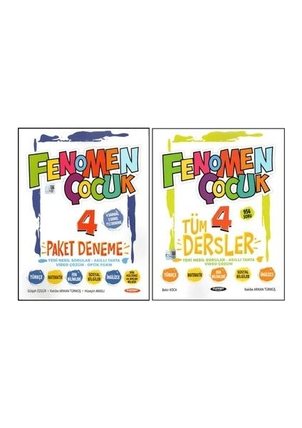 Çocuk 4. Sınıf Paket Deneme ve Fenomen Çocuk 4. Sınıf Tüm Dersler Set