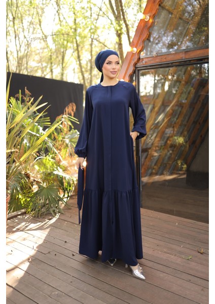 Ankanoor Lacivert Gizli Patlı Ferace ANKA255020 fiyatları