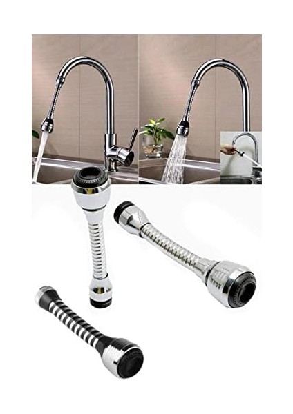 Oynar Başlıklı Musluk Başlığı Spiral Başlı Tasarruflu Mutfak Bükülebilen 1410 fiyatları