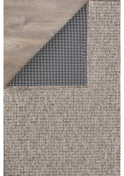 Crystal Kahve ve Bej Renk Efektli Kaymaz Taban Silinebilir Bukleli Halı