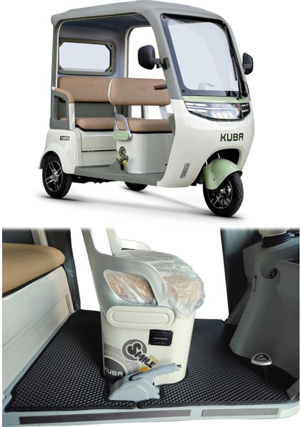 Küba Didi Motor 3D Havuzlu Paspas Siyah