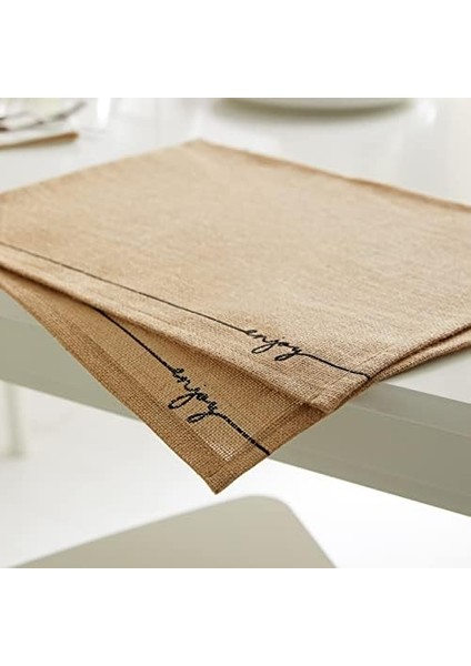 Textile 6'lı Enjoy Jüt Servis Seti 45 x 35 cm modelleri