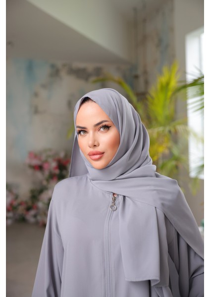 Ankanoor Gri Medine Ipeği Şallı Namaz Elbisesi ANKA255047 indirimleri