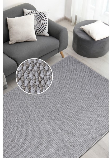 Crystal Gri Tonlarda Renk Efektli Kaymaz Taban Silinebilir Bukleli Halı fiyatları