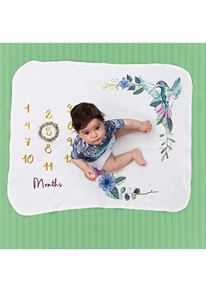 Çiçekleri Yeni Doğan Bebek Hediyesi Fotoğraf Battaniyesi modelleri