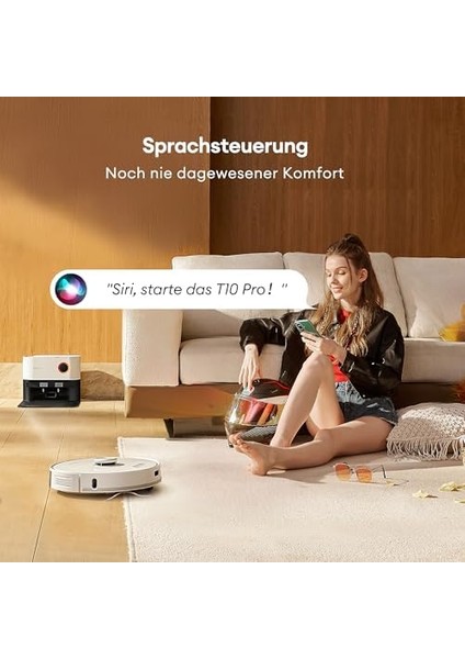 T10 Pro Süpürge, Silme Fonksiyonlu, Istasyonu, 4000 Pa Temizlik, Uzun Çalışma Süresi 200 Dakika, Lidar Navigasyon, Halı Algılamalı Süpürge, Kartografi, Wifi/app modelleri