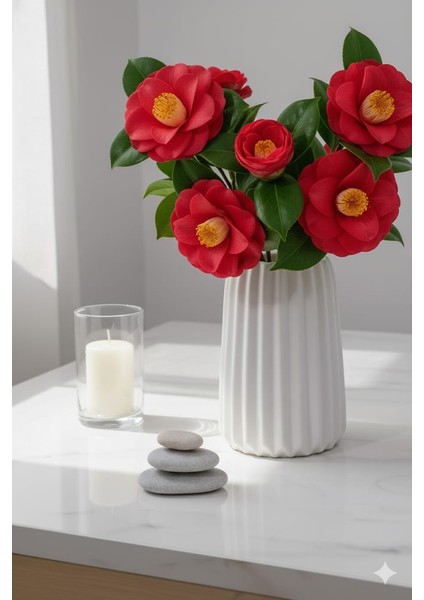 Çizgili Dekoratif Beton Vazo 15 cm fırsatları