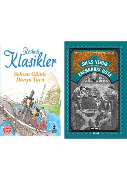 Resimli Klasikler Seksen Günde Dünya Turu + Zacharius Usta