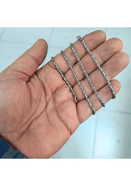 925 Ayar Gümüş Kral Zincir Kolye 2,5 mm 65 cm