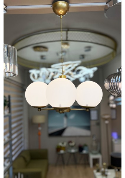 Globe Golden Up Quad Sarkıt Cam Avize