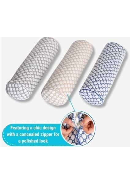 Roller Yastık, 3D Örgülü ve Nefes Alabilir, Iç Yastıklı, 40X47CM, Oekotex Sertifikalı, Gizli Fermuariı Ile Yıkanabilir, Yenilikçi Soğutma Ipliği Ile Tasarlanmıştır (Gri) fiyatları