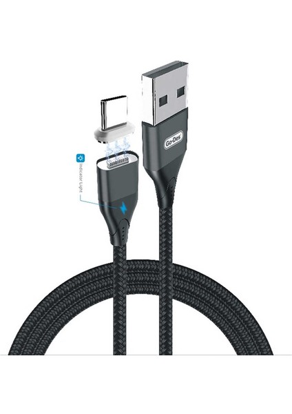 Rv-Usb UC504 Manyetik Hızlı Şarj ve Data Kablosu – 100CM