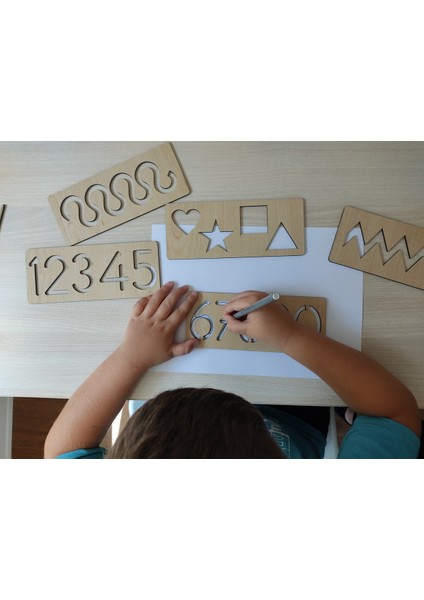 Sayı ve Şekil Ahşap Çizgi Çalışması fiyatları