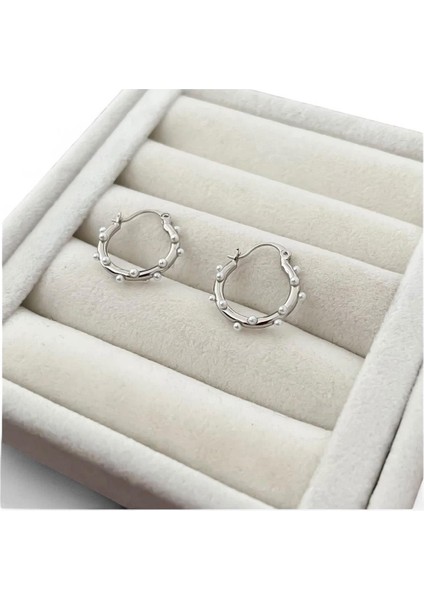 İncili Vintage Kadın Çelik Küpe Gümüş Renk fiyatları