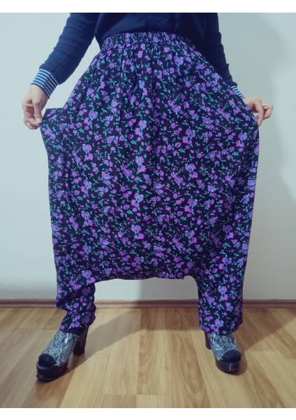 Adana Şalvarı Viskon Basma Kumaş, Otantik Bohem Desenli Cepli Şalvar %100 Pamuk fırsatları