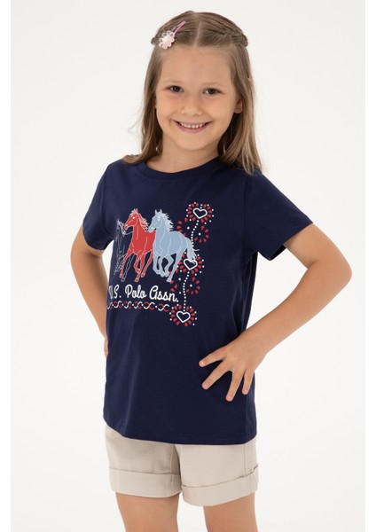 Kız Çocuk Lacivert Tişört 50306200-VR033