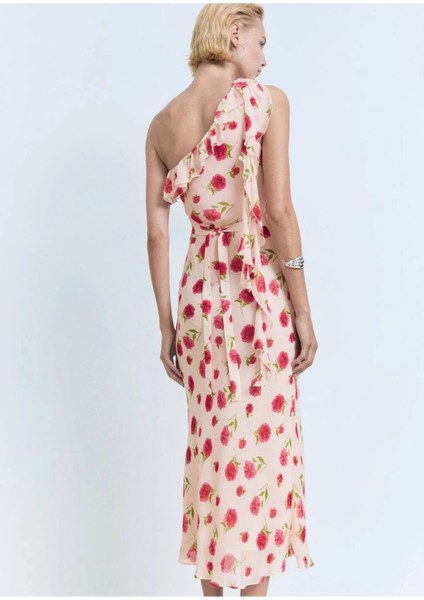 Çiçekli Fırfırlı Elbise fırsatları