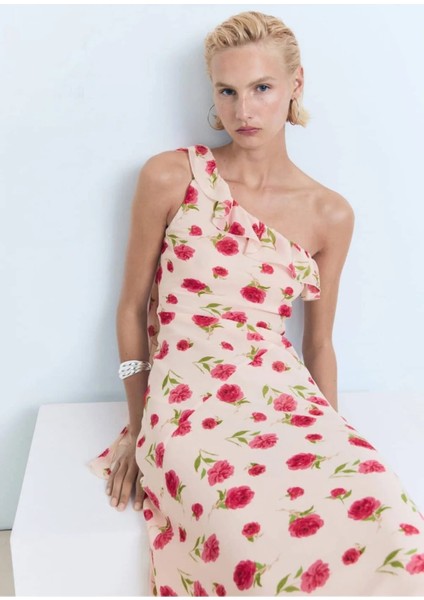 Çiçekli Fırfırlı Elbise indirimleri