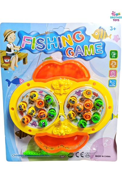 Kurmalı 18 Balıklı Çift Havuzlu Mıknatıslı Balık Tutma Balık Yakalama Oyunu