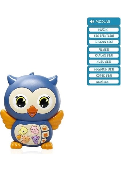 Bfs JLG-855-101A Kut Işıklı ve Müzikli Baykuş Bebek fırsatları