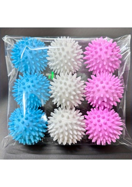 9 Adet Yeniden Kullanılabilir Sihirli Çamaşır Topları Küçük Boy Dayanıklı Pvc Malzeme