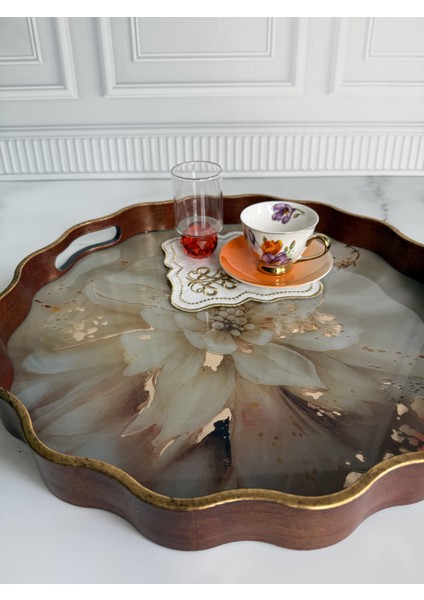 Claret Red Yuvarlak Tepsi indirimleri