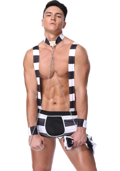 Mahkum Erkek Fantezi Kostüm 9008