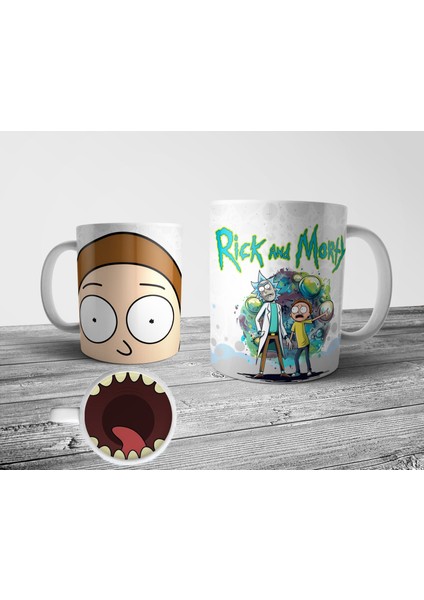 Rick And Morty Alt Tabanı Ağız Tasarımlı Kupa Bardak fiyatları