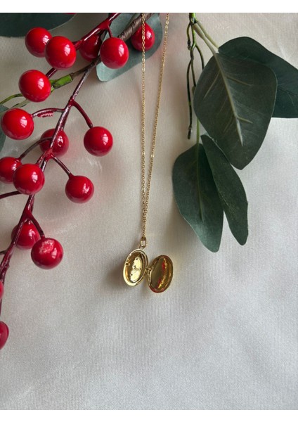 316L Çelik Çiçek Desenli Boncuklu Açılır Madalyon Kolye-Içine Fotoğraf Koyulabilir Şık Model modelleri